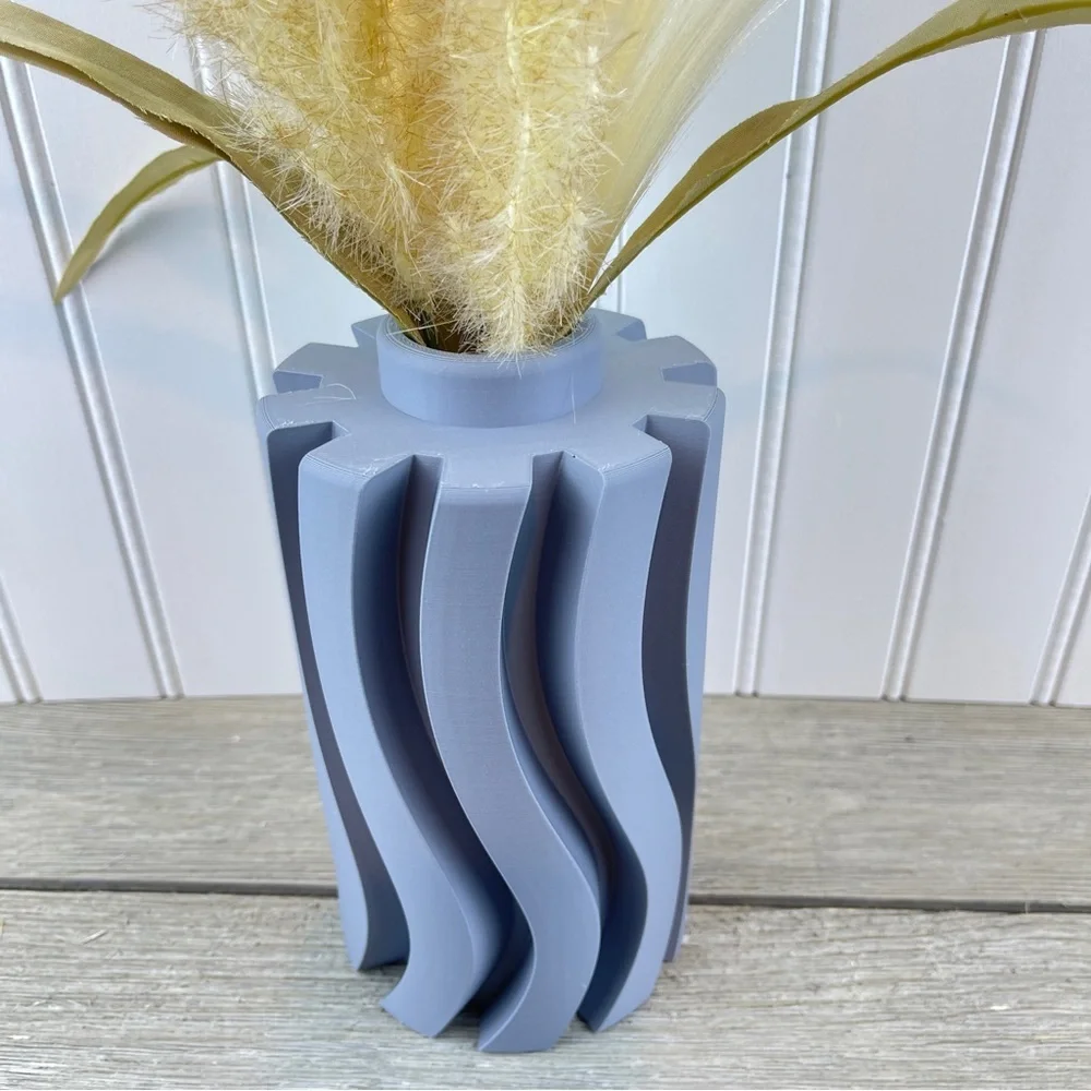 Chunky Wavy Modern Vase, The Orin Vase, Flower Vase, Wavy Design